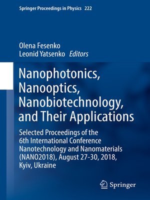 cover image of Nanophotonics, Nanooptics, Nanobiotechnology, and Their Applications